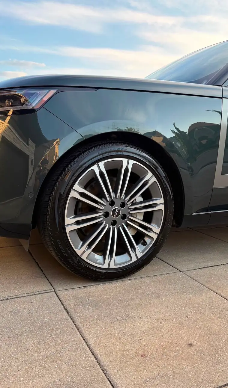 Range Rover multi-spoke wheel cleaned and dressed