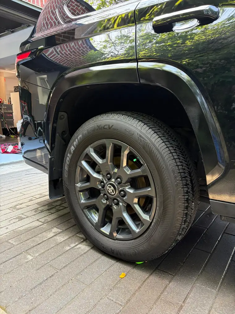 Toyota Sequoia wheel detailed with dressed tires
