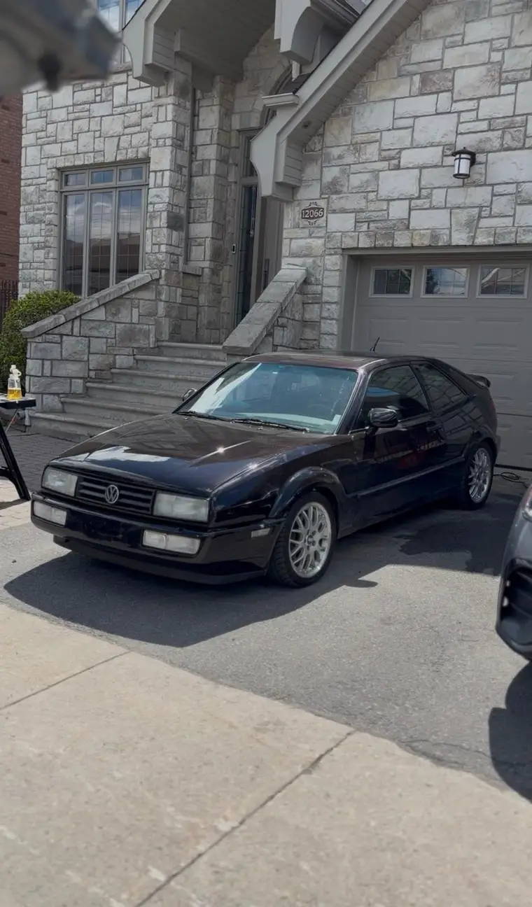 Classic Volkswagen Corrado in black after a restorative detail